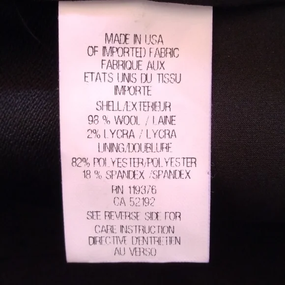 Helmut Lang Size 0 Black Pants.